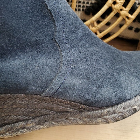 Anthropologie HOLDING HORSES Mamba Boots Booties Espadrille Wedge Suede 8.5/39 - Picture 9 of 13